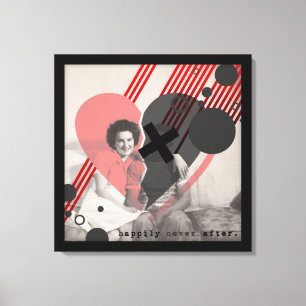 glücklich nie danach leinwanddruck