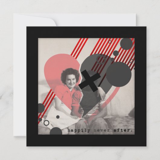 glücklich nie nachher einladung (Vorderseite)