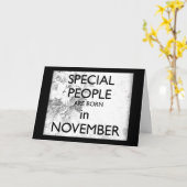 GLÜCKLICH ****NOVEMBER*** GEBURTSTAG FÜR SIE KARTE (Gelbe Blume)