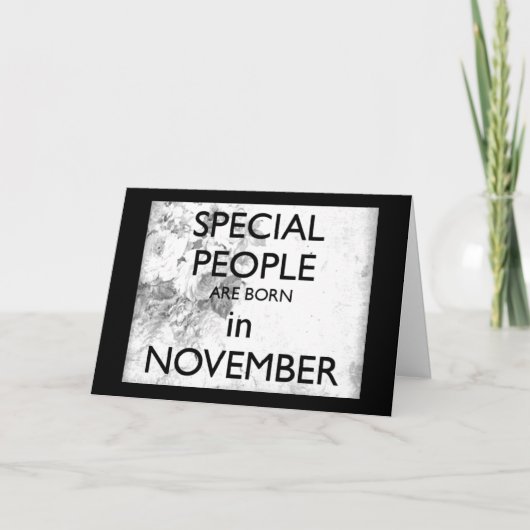 GLÜCKLICH ****NOVEMBER*** GEBURTSTAG FÜR SIE KARTE (Vorderseite)