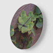 Glücklich oder bestimmt? St. Patricks Day-Kleeblät Große Wanduhr (Winkel)