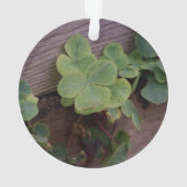 Glücklich oder bestimmt? St. Patricks Day-Kleeblät Ornament (Rückseite)
