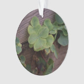Glücklich oder bestimmt? St. Patricks Day-Kleeblät Ornament (Vorderseite)