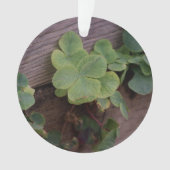 Glücklich oder bestimmt? St. Patricks Day-Kleeblät Ornament (Vorderseite)