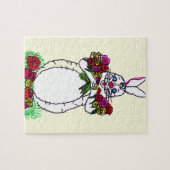 GLÜCKLICH OSTERBUNNY MIT ROSE PUZZLE (Horizontal)