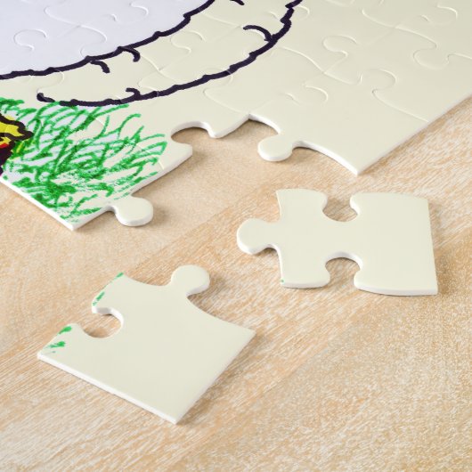 GLÜCKLICH OSTERBUNNY MIT ROSE PUZZLE (Seite)