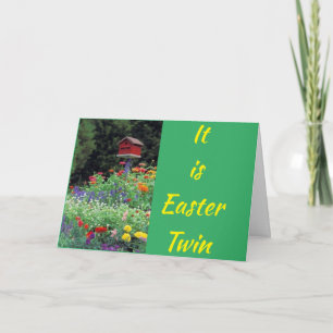 GLÜCKLICH "OSTERN" UND "SPRING" AUF ****MEIN TWIN* KARTE
