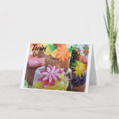 GLÜCKLICH "OSTERN" UND "SPRING" AUF ****MEIN TWIN* KARTE (Vorderseite)