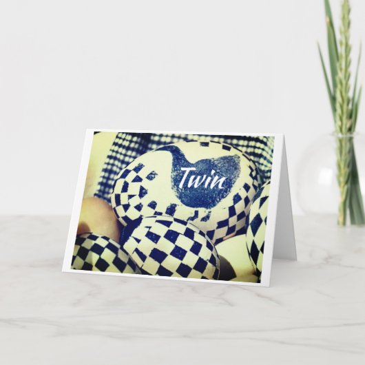 GLÜCKLICH "OSTERN" UND "SPRING" AUF ****MEIN TWIN* KARTE (Vorderseite)