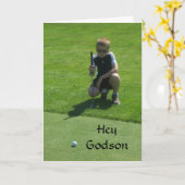 GLÜCKLICH PAR-FECT GEBURTSTAG *GODSON* KARTE (Gelbe Blume)