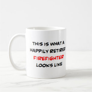 glücklich pensionierter Feuerwehrmann Kaffeetasse