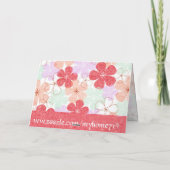 Glücklich Pink Garden - Herzlichen Glückwunsch! Karte (Rückseite)