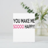 glücklich postkarte (Stehend Vorderseite)