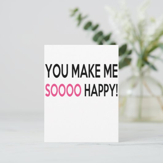 glücklich postkarte (Stehend Vorderseite)