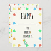 GLÜCKLICH. POSTKARTE (Vorne/Hinten)