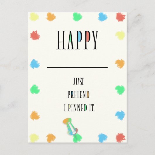 GLÜCKLICH. POSTKARTE (Vorderseite)