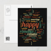 glücklich postkarte (Vorne/Hinten)