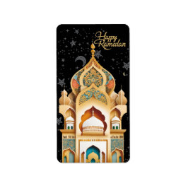 glücklich Ramadan Adressaufkleber