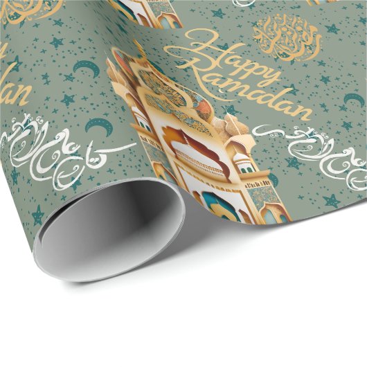glücklich Ramadan Geschenkpapier (Rolleneckpunkt)