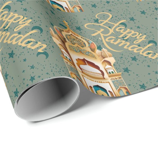 glücklich Ramadan Geschenkpapier (Rolleneckpunkt)