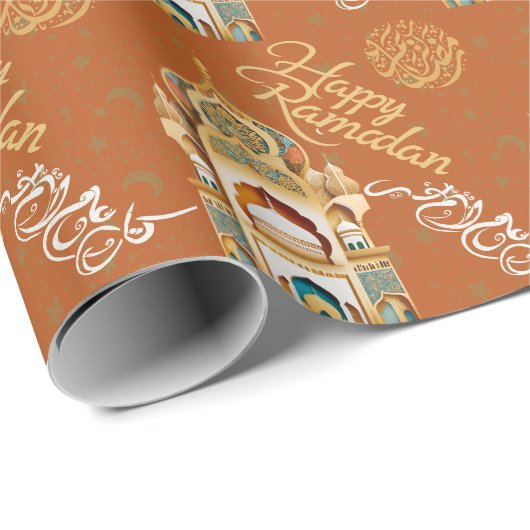 glücklich Ramadan Geschenkpapier (Rolleneckpunkt)