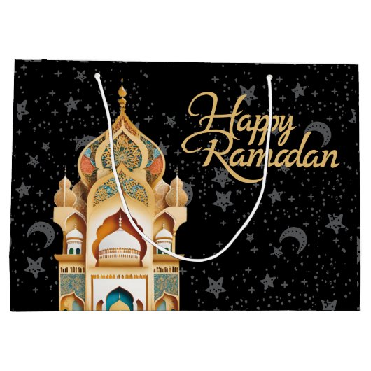 glücklich Ramadan Große Geschenktüte (Rückseite)