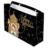 glücklich Ramadan Große Geschenktüte (Rückseite Schrägansicht)