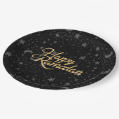 glücklich Ramadan Pappteller (Schrägansicht)