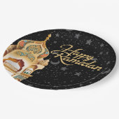 glücklich Ramadan Pappteller (Schrägansicht)