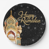 glücklich Ramadan Pappteller (Vorderseite)
