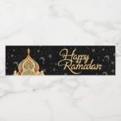 glücklich Ramadan Wasserflaschenetikett (Einzelnes Label)