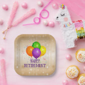 GLÜCKLICH RETIREMENT.. Lasst uns Party machen! Pappteller (Party)