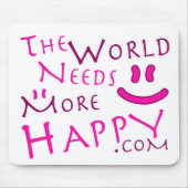 Glücklich-Rosa Mousepad (Vorne)