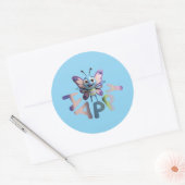 GLÜCKLICH RUNDER AUFKLEBER (Umschlag)