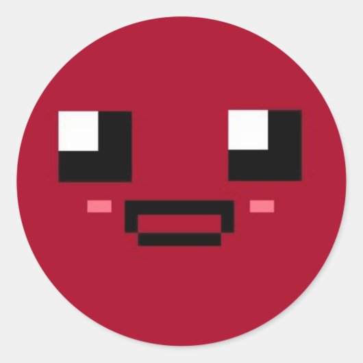 glücklich runder aufkleber (Vorderseite)