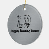 Glücklich schießende freie Räume Keramik Ornament (Links)