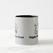 Glücklich schießende freie Räume Zweifarbige Tasse (Mittel)