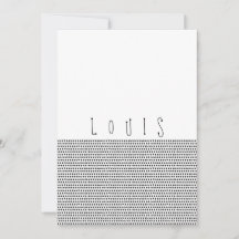 GLÜCKLICH | Schwarz gepunktete Geburtsankündigungs