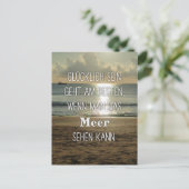 Glücklich sein am Meer Postkarte (Stehend Vorderseite)
