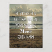 Glücklich sein am Meer Postkarte (Vorderseite)