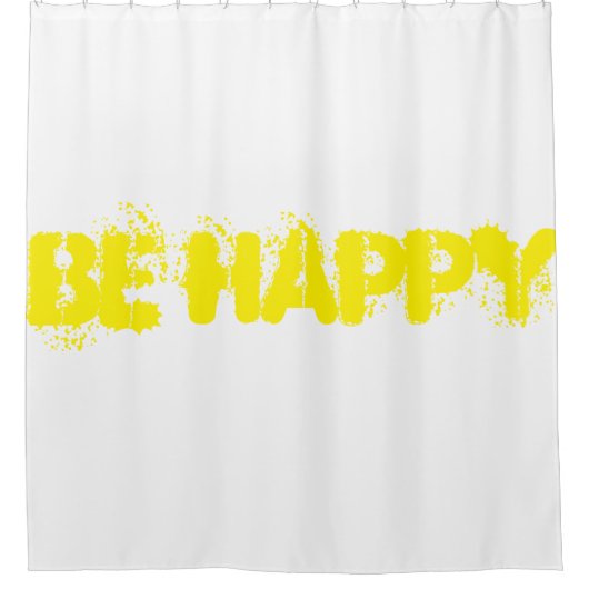 glücklich sein duschvorhang (Vorderseite)
