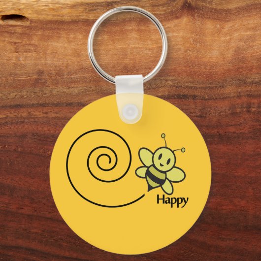 glücklich sein schlüsselanhänger (Vorderseite)