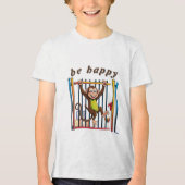 glücklich sein Tri-Blend shirt (Vorderseite)