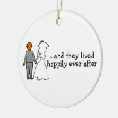 Glücklich seitdem keramik ornament (Links)