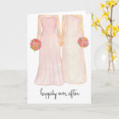 Glücklich seitdem lesbische Paargrußkarte Karte (Gelbe Blume)