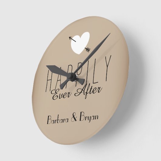 Glücklich seitdem Wanduhr (Winkel)