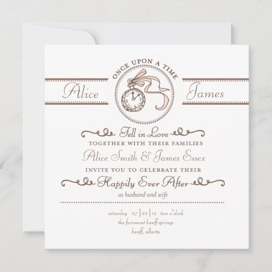 Glücklich seitdem Wedding Einladung (Vorderseite)