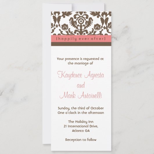 Glücklich seitdem Wedding Einladung (Vorderseite)