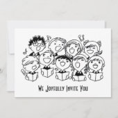 Glücklich singenkinder Einladung L Mitteilung (Vorderseite)