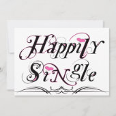 Glücklich Single Einladung (Vorderseite)